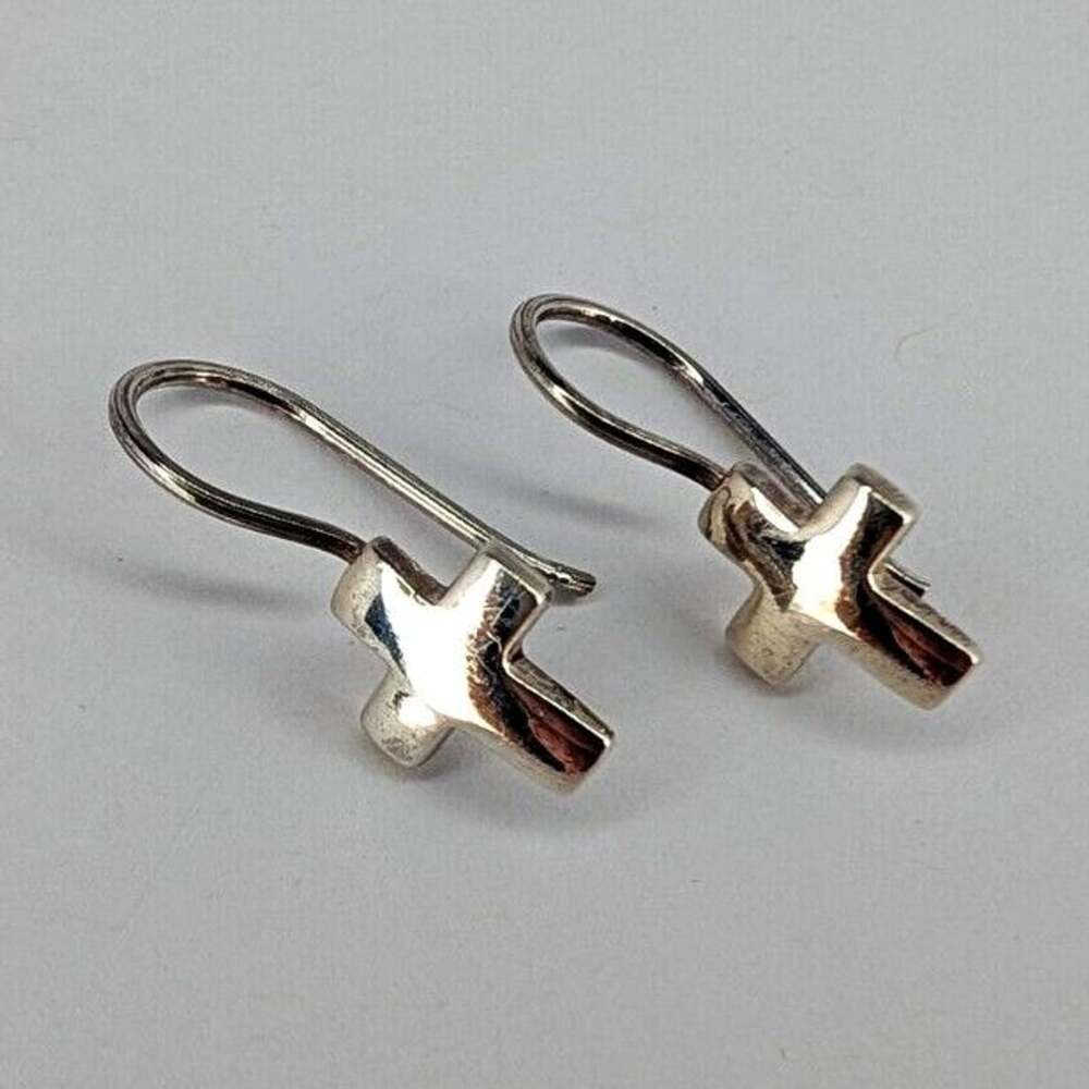 sterling silver 925 cross earrings